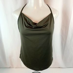 Fabletics Army Green Tank Top Womens S Flowy Workout Gym Athleisure
